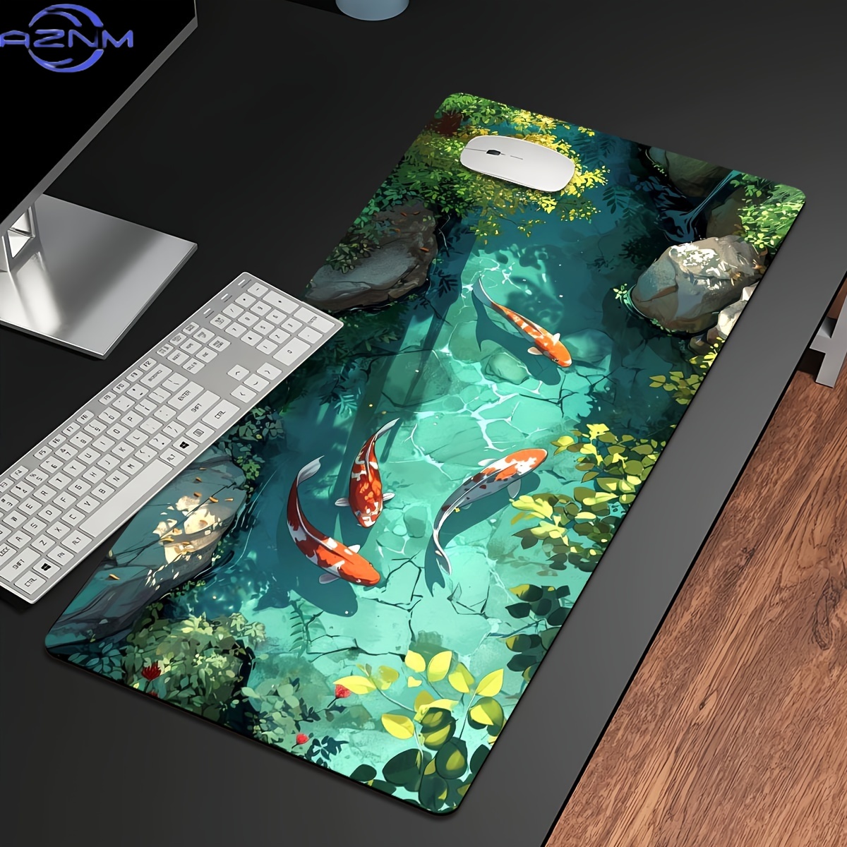 Gaming Accessories Officeworks - لوحة ماوس كبيرة بتصميم سمكة الكوي