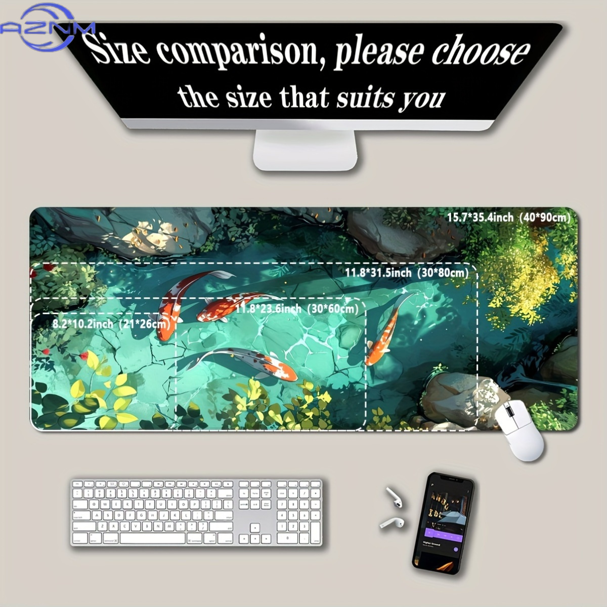 لوحة ماوس كبيرة بتصميم سمكة ال - مراجعة Gaming Accessories Officeworks وسعره