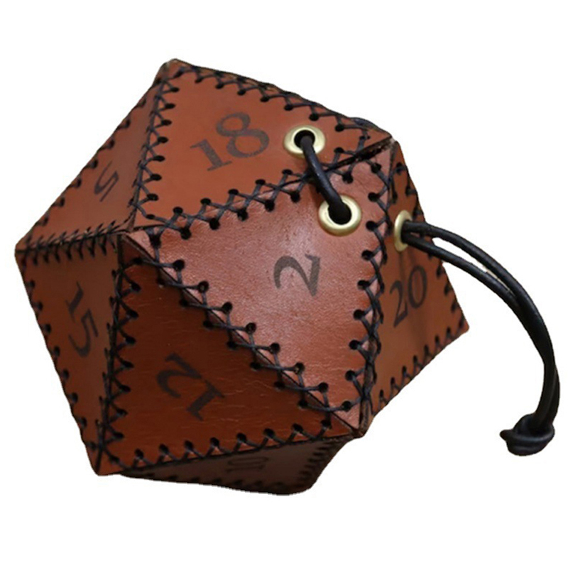 حقيبة نرد جلدية D20، صندوق تخز - مراجعة Gaming Accessories Gift Ideas وسعره