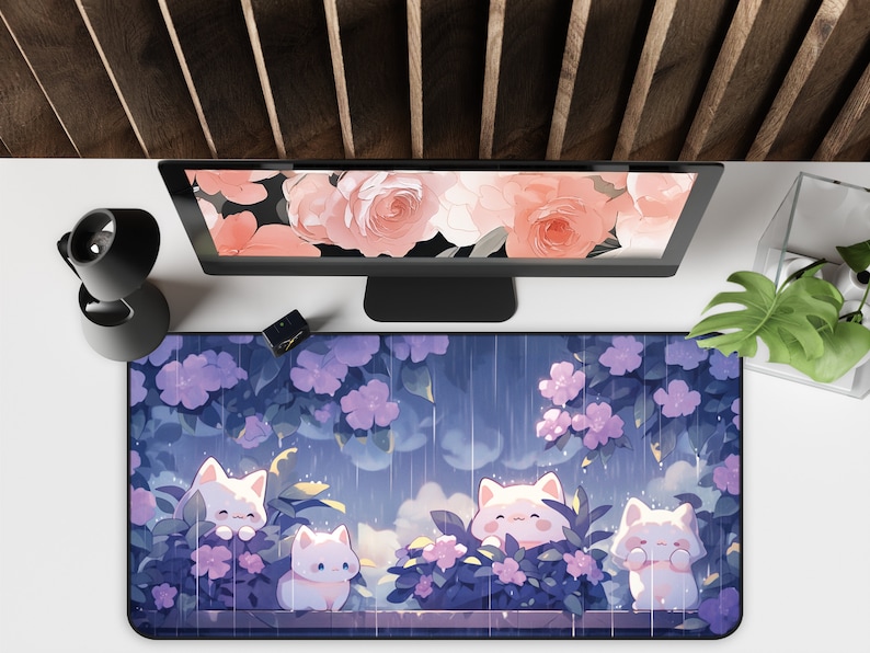 Kawaii القطط في المطر لوحة ماو - مراجعة Gaming Accessories Officeworks وسعره