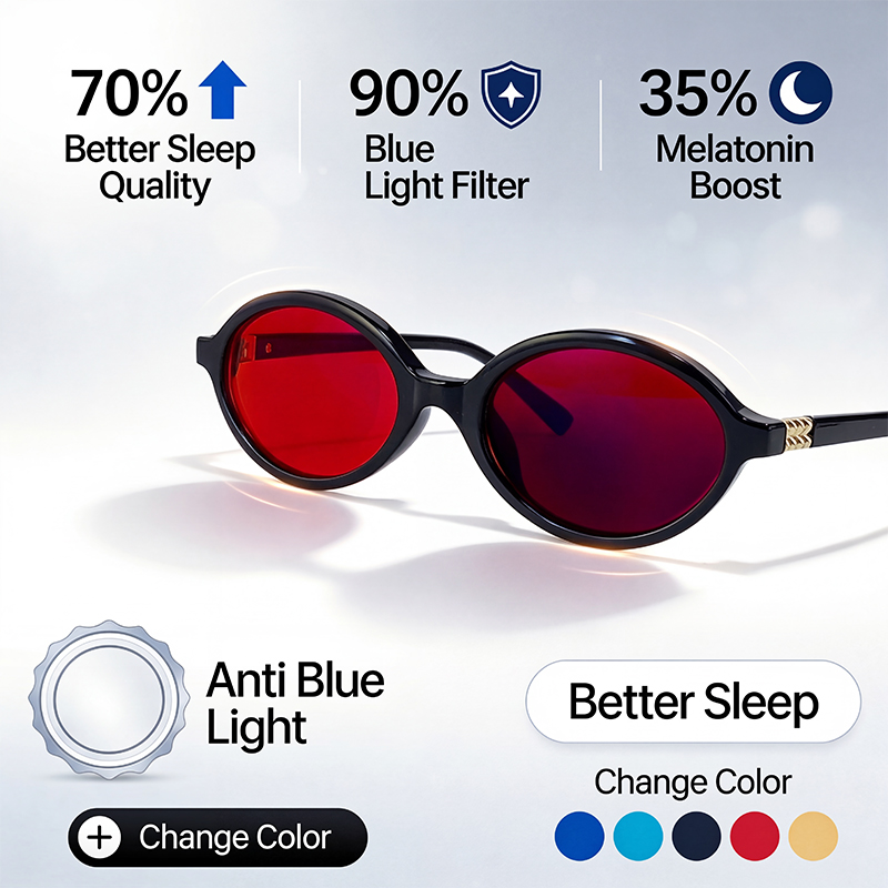 نظارات بيضاوية الشكل مضادة للض - مراجعة Gaming Glasses Tinted وسعره