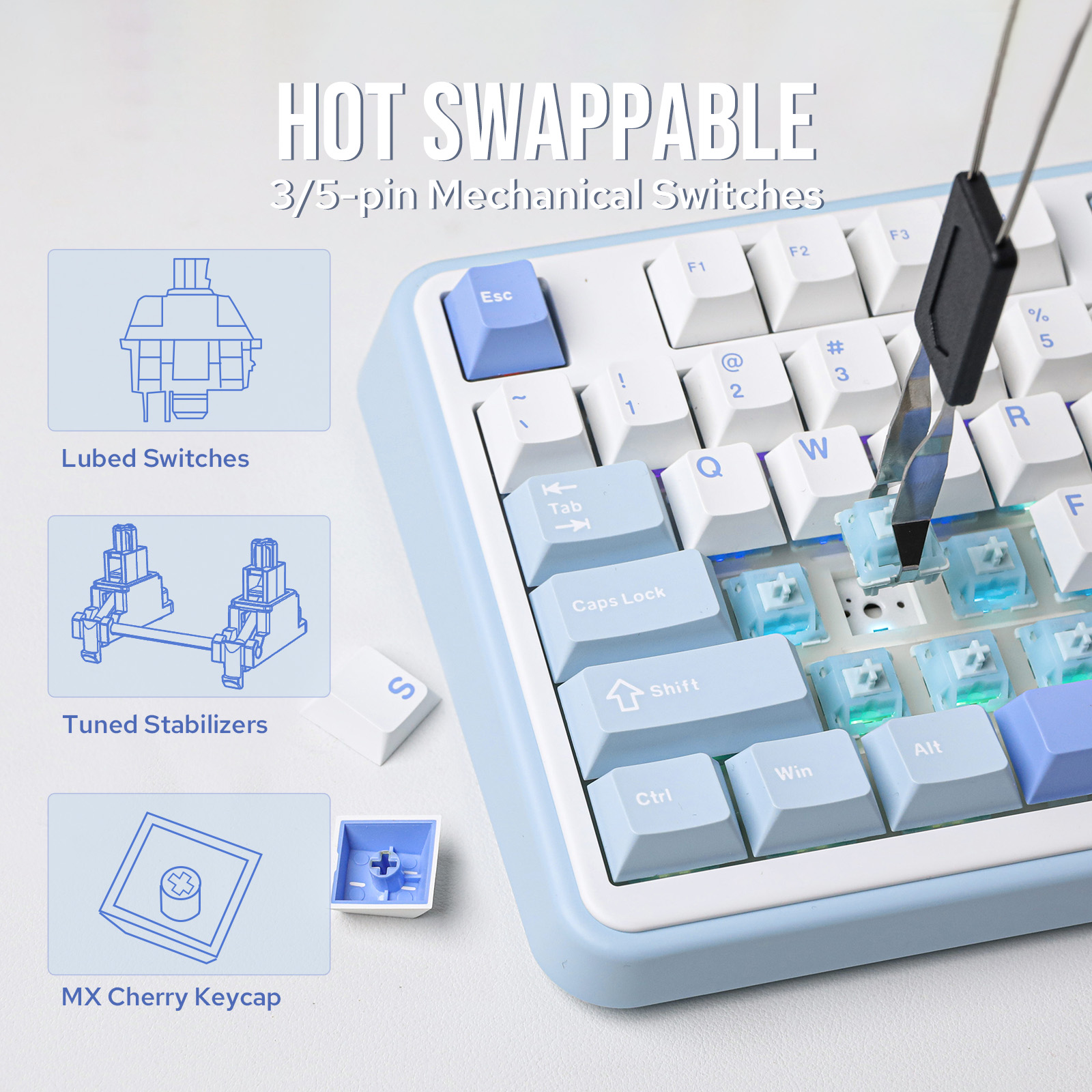 EPOMAKER TH99/TH99 Plus 96% QW - مراجعة Keyboard Numpad Separate وسعره