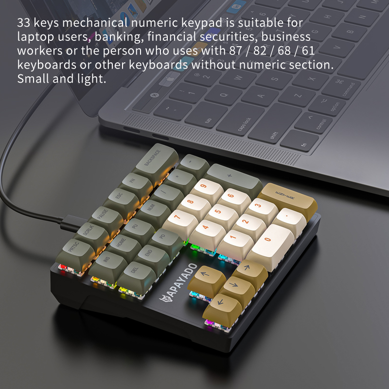 لوحة مفاتيح رقمية ميكانيكية مد - مراجعة Keyboard Numpad Separate وسعره