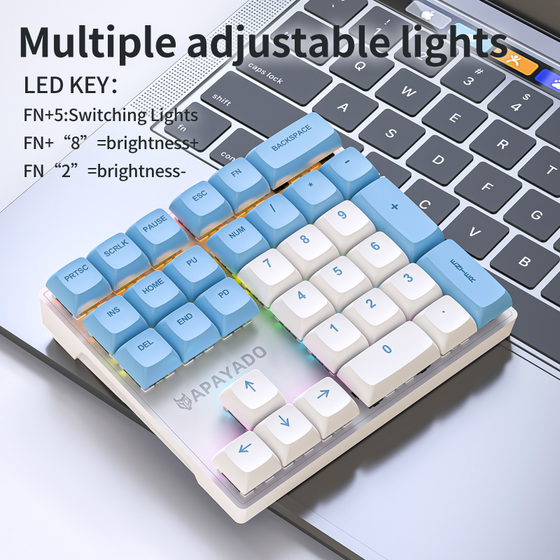 لوحة مفاتيح رقمية ميكانيكية مد - مراجعة Keyboard Numpad Separate وسعره