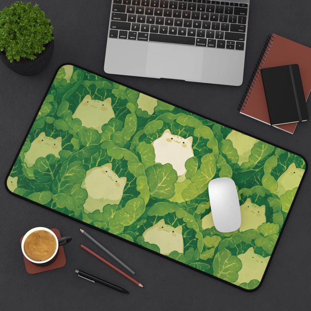 سجادة مكتب كاواي، تصميم قطط لط - مراجعة Gaming Accessories Officeworks وسعره