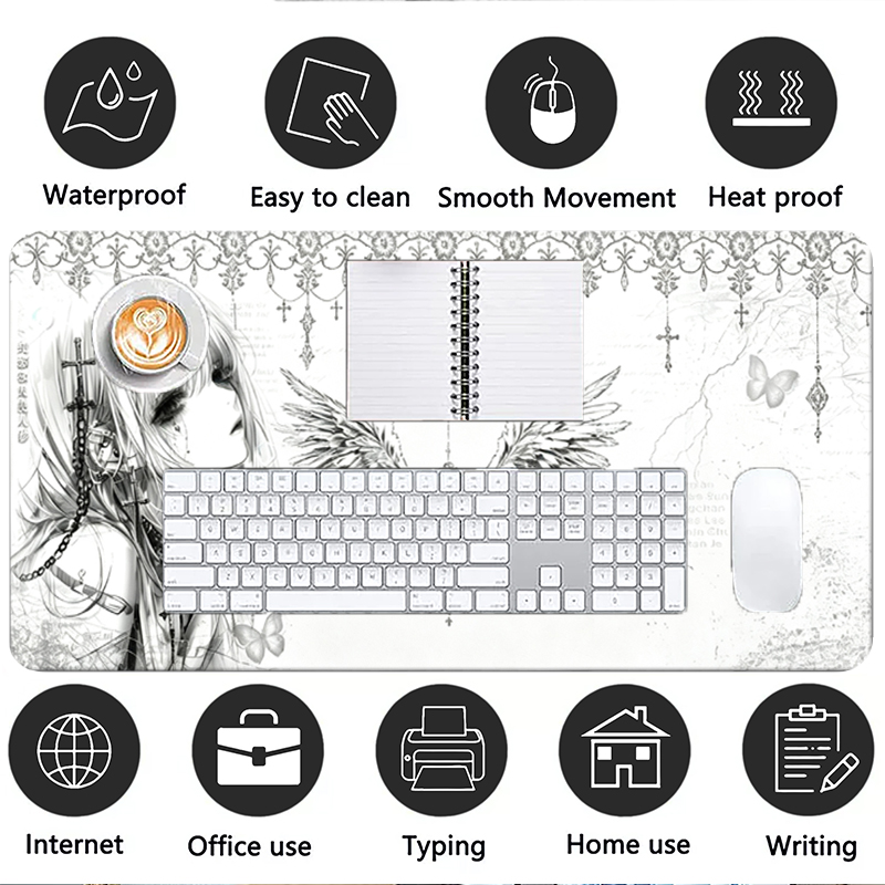 لوحة ماوس جلدية سوداء وبيضاء ب - مراجعة Gaming Accessories For Pc وسعره